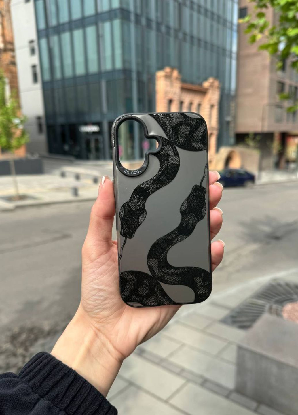 Чохол силіконовий для iPhone 16 Snake Black / чохол айфон 16 чорний No Brand (332172383)