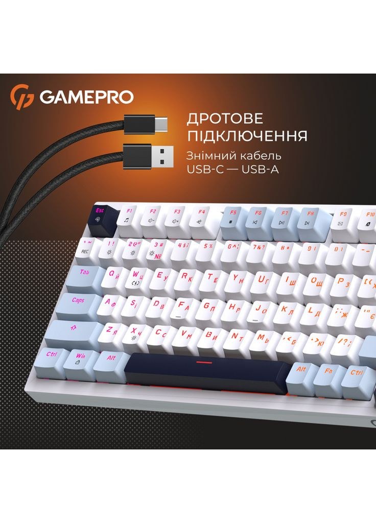 Клавиатура Genesis Warden MK160BL Outemu Swithes USB White (MK160BL) GAMEPRO (362669521)