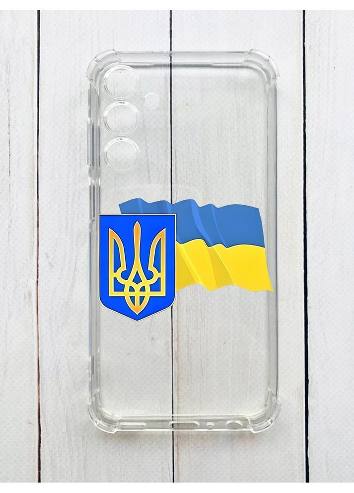 Чехол с утолщёнными углами на Samsung Galaxy A25 (A256):: Тризуб и флаг Украины (принт 384) CASE CONTROL (360664785)