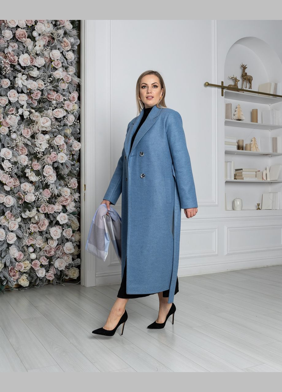Блакитне демісезонне Пальто демісезонне Бостон блакитний 0443 Vlavi