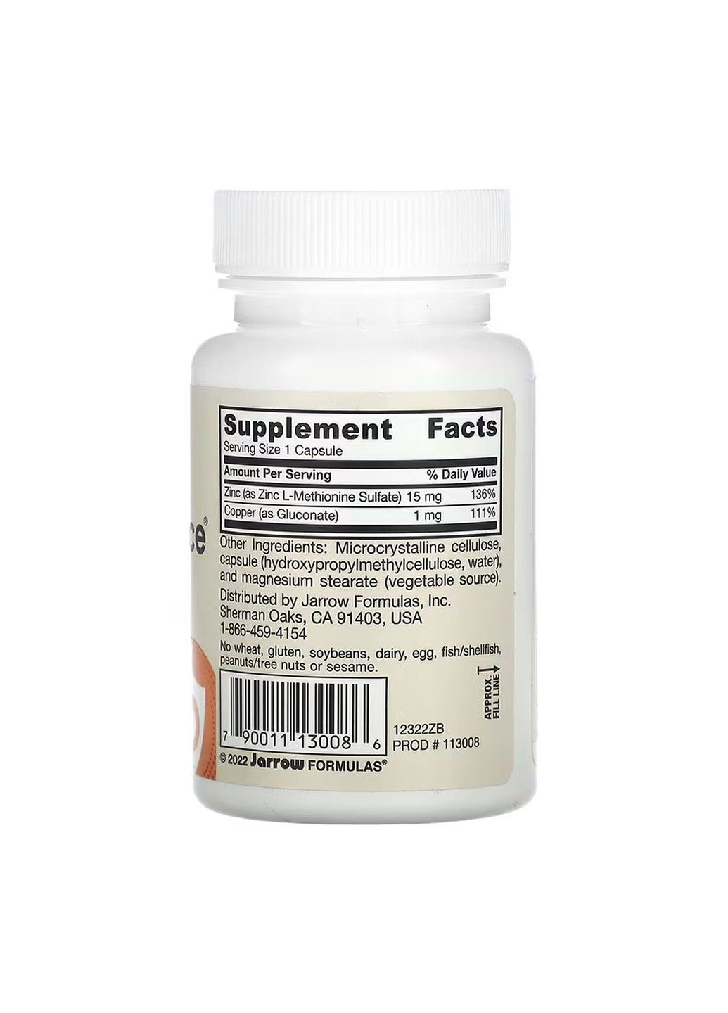 Zinc Balance, веганская добавка, 100 растительных капсул Jarrow Formulas (356174581)