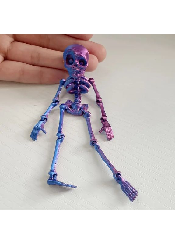 Игрушка-антистресс 3D-печатный Скелет с движущимися конечностями – декоративная фигурка из PLA, 11 см No Brand (366303890)