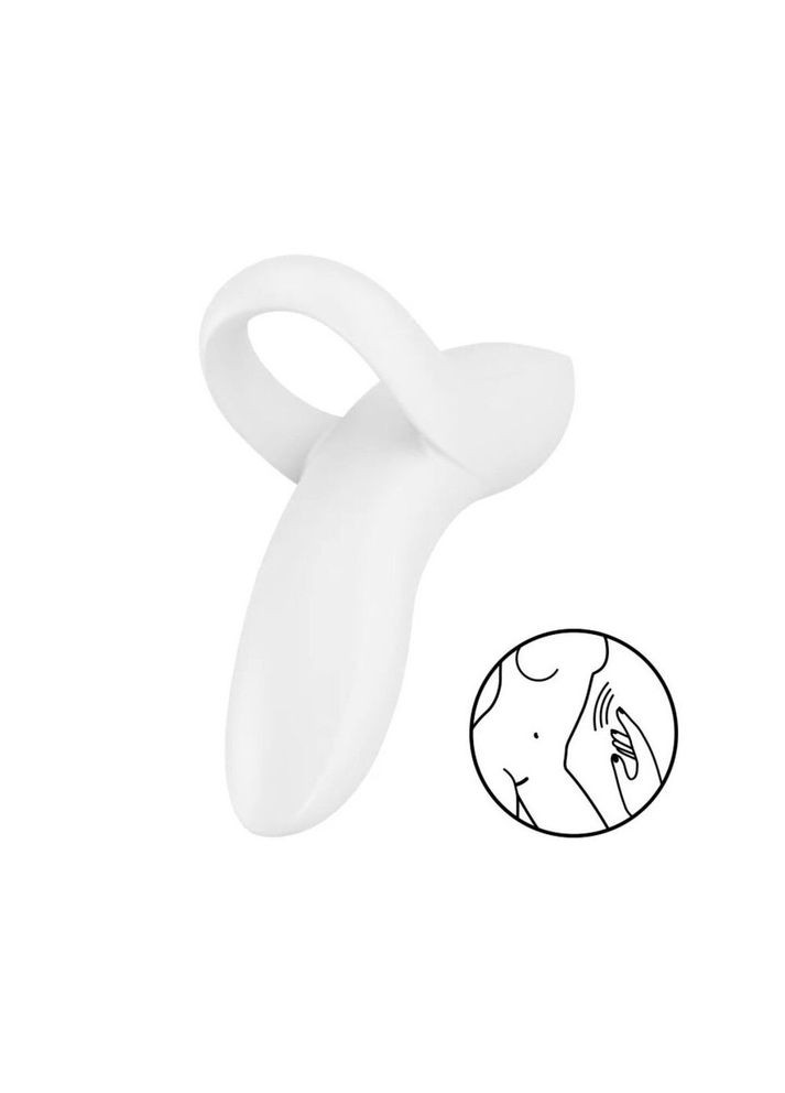 Вибратор на палец Bold Lover White, гибкий Satisfyer (297587620)