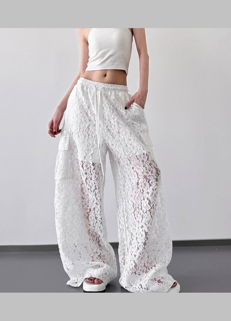 Женские белые брюки No Brand (339508223)