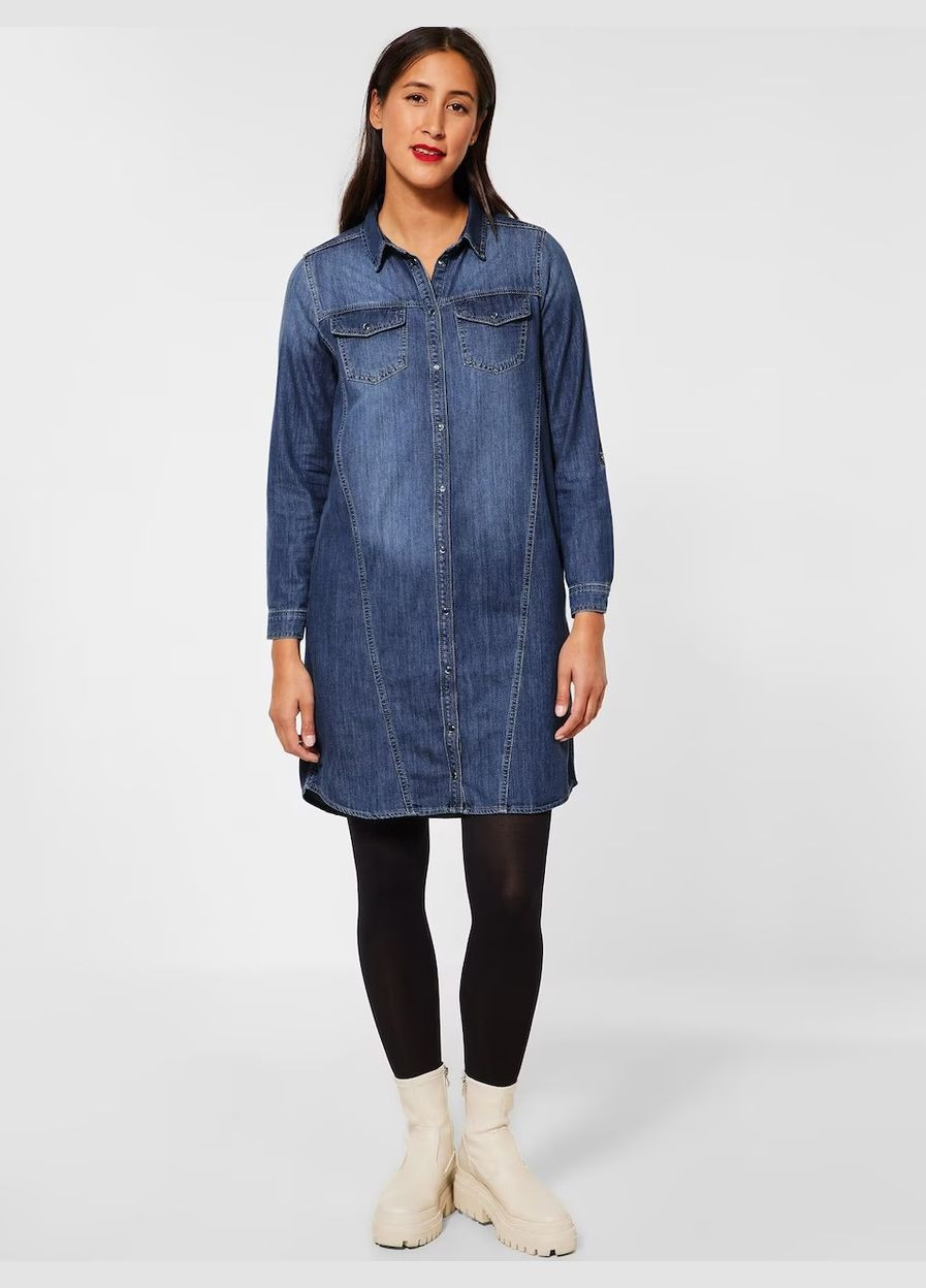 Синее платье Street One