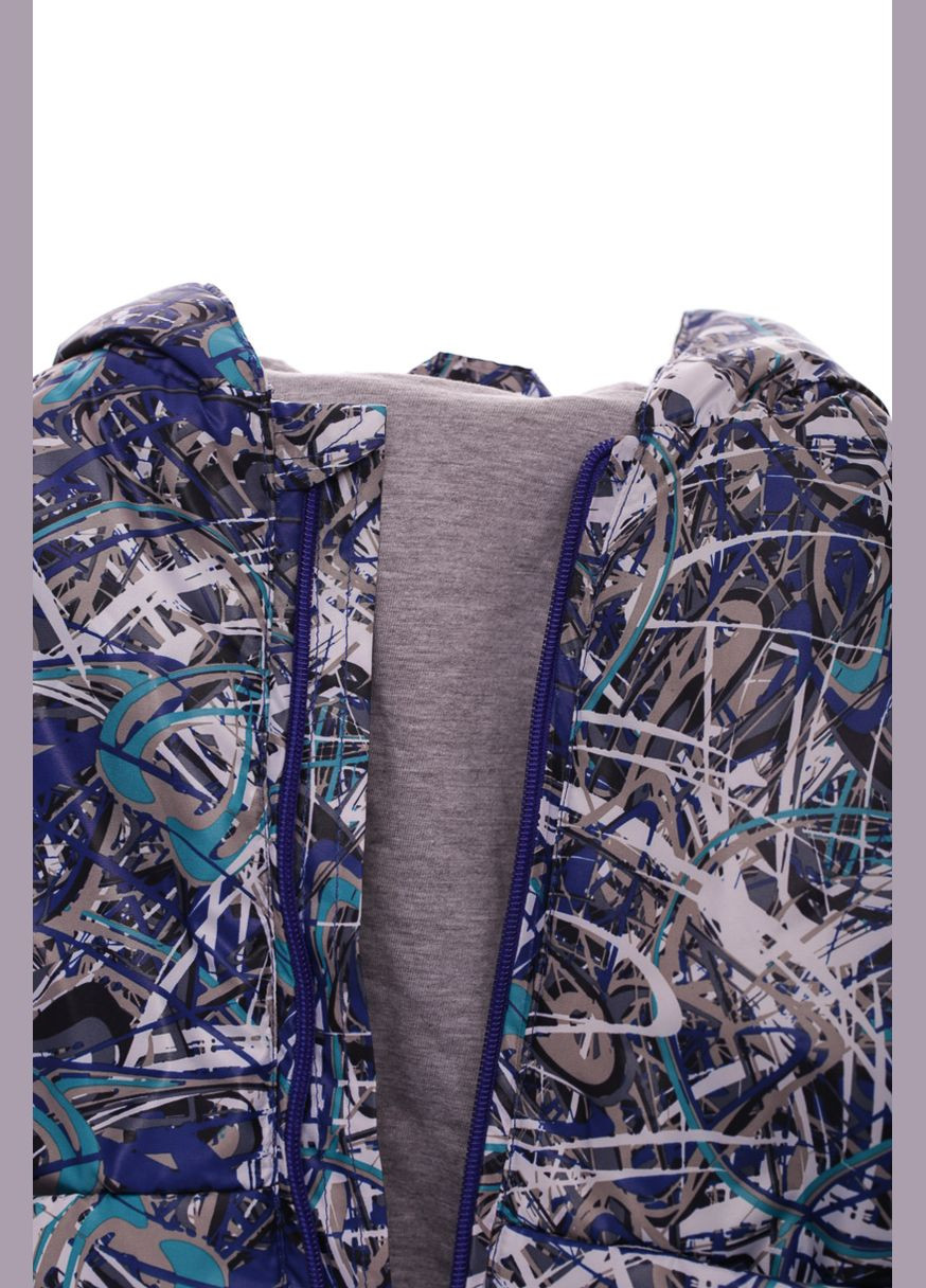 Зеленая демисезонная куртка для мальчика ноль на холлофайбере с принтом зеленой паутинки см (45010) BABYKROHA