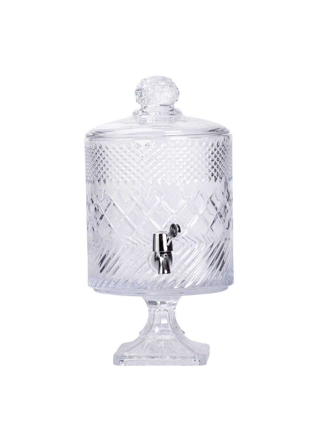 Лимонадниця скляна Glass на 4.5 л на квадратній ніжці Yiwu (361386715)