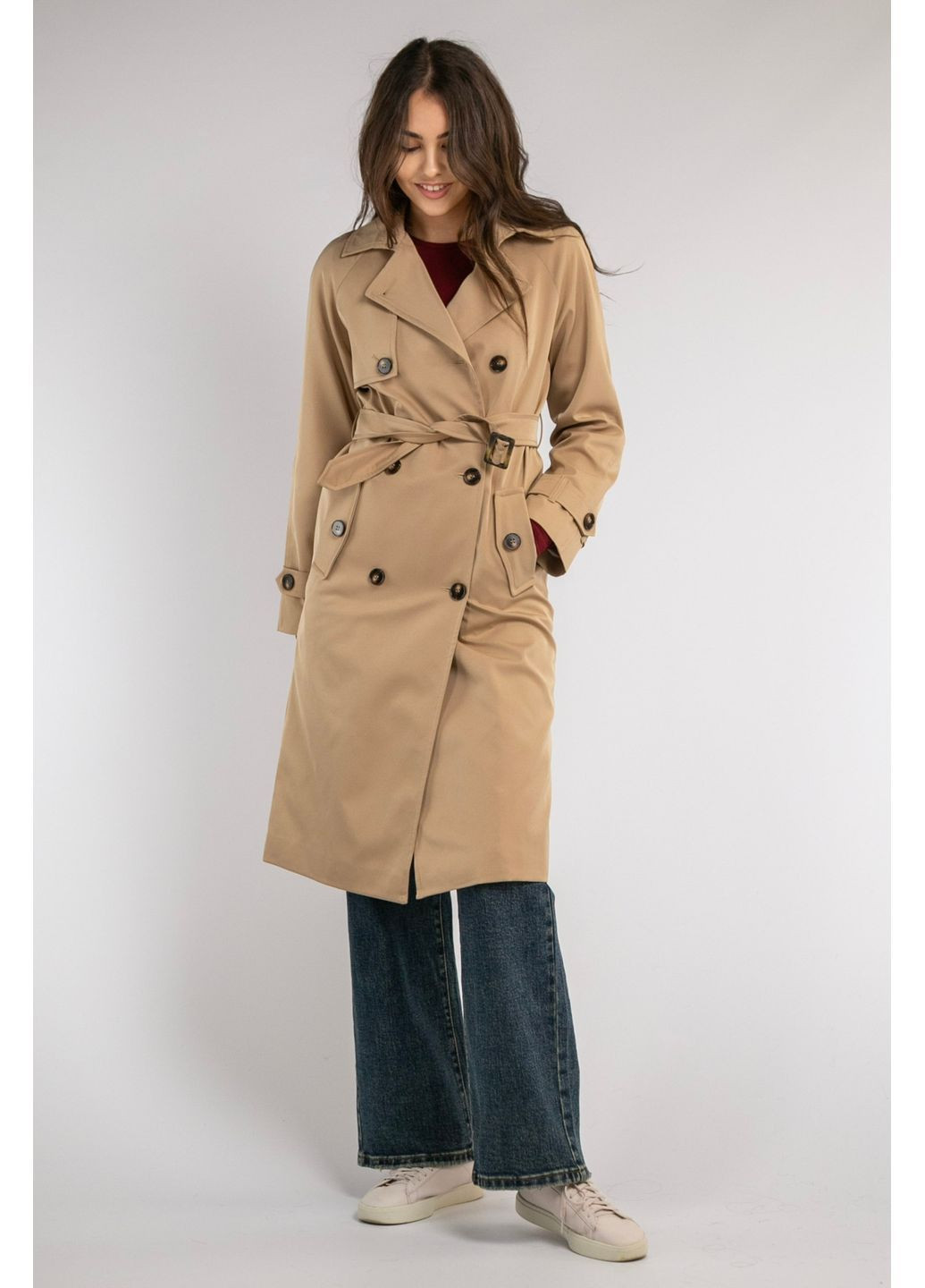 Тренч С61 CHICLY на гудзиках (362664098)