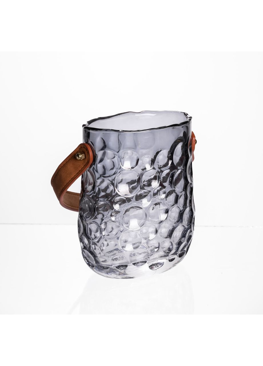 Ваза сумочка стеклянная ваза для цветов и декора интерьерная ваза с ручкой 800 мл 11,5×7,5×15 см Yiwu (370432326)