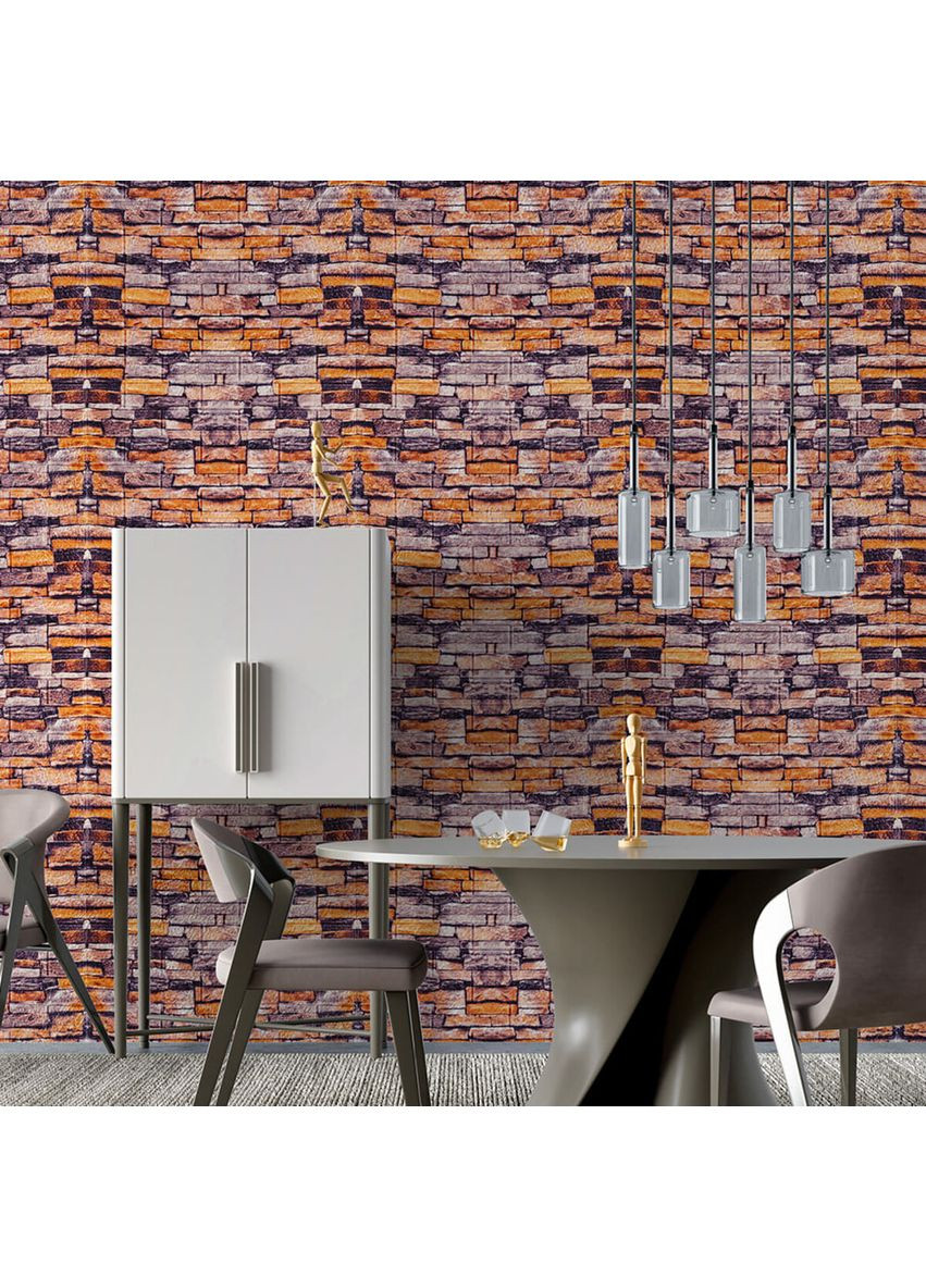 Декоративна 3D панель самоклейка 700х770х3мм Піщаник Катиринославська цегла (045-3) SW-00000692 Sticker Wall (362115318)