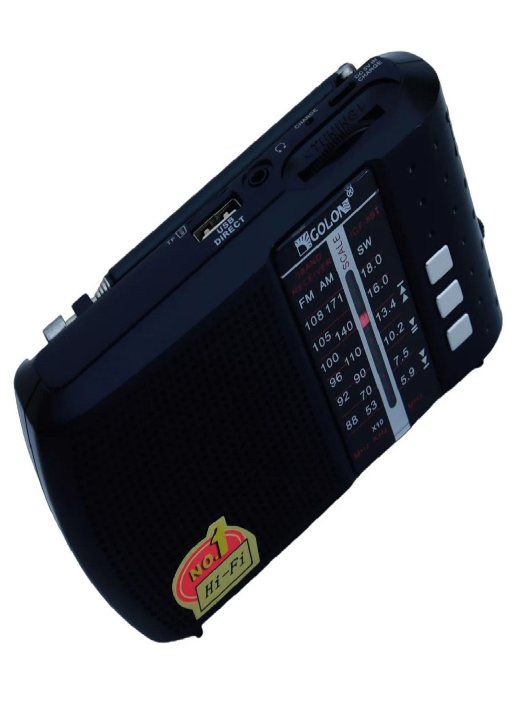 Радіоприймач портативний ICF-8 радіо на акумуляторі Чорний Golon (319204098)