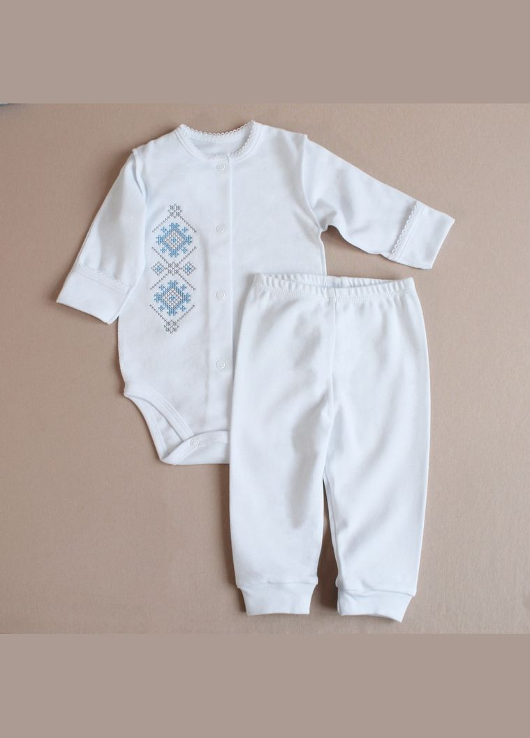 Вышитый боди с брюками для новорожденных малышей мальчику Ladan (301026264)