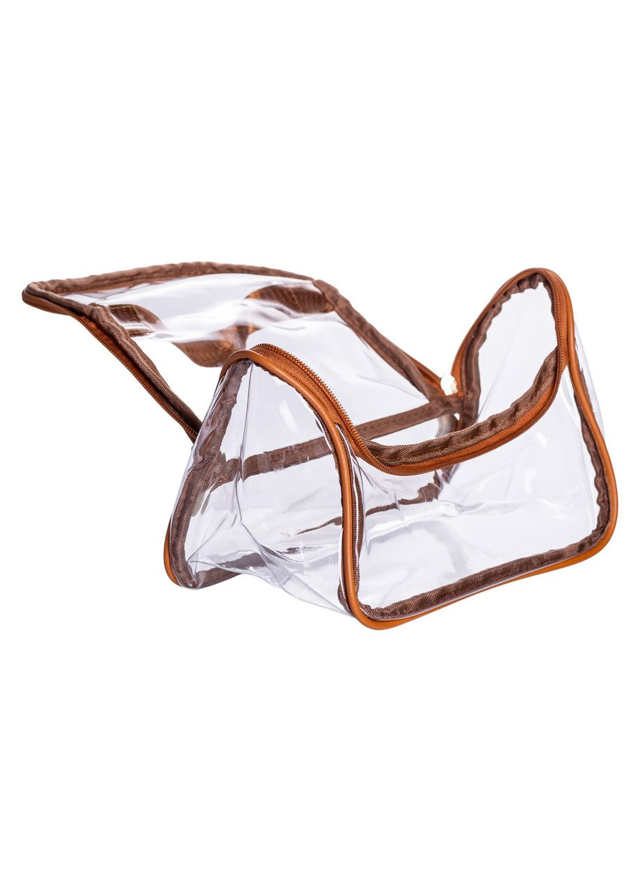 Набір прозорих жіночих косметичок для дому 2 (шт) Коричневий HP-16-3K Yiwu (371236384)