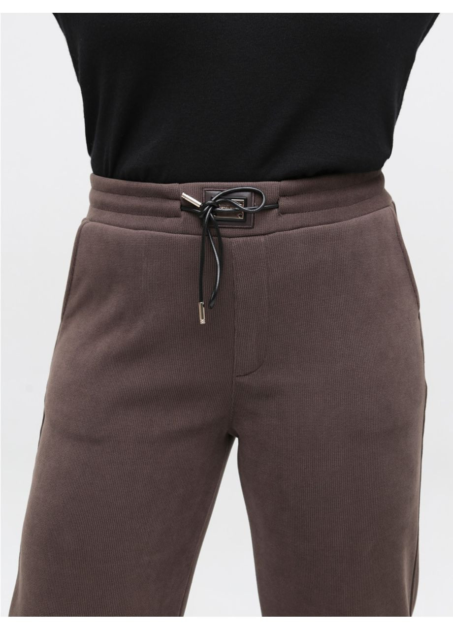 Брюки женские светло-коричневые широкие вельветовые на флисе Estensivo Палаццо (365813801)