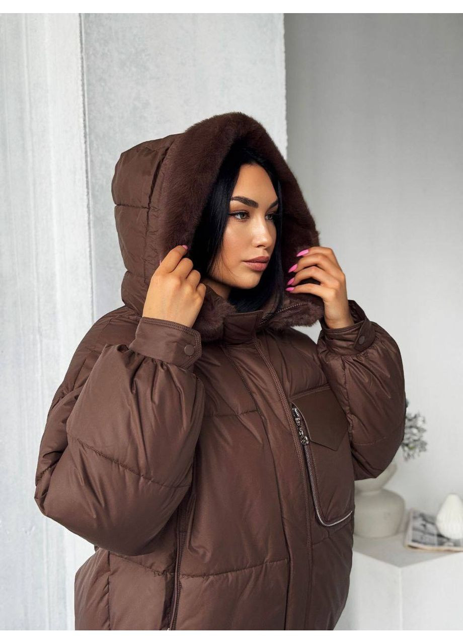 Коричнева демісезонна 🧊 зимова куртка 2026 — тепло, стиль, комфорт — заміри в описі GD/GL Модний простір