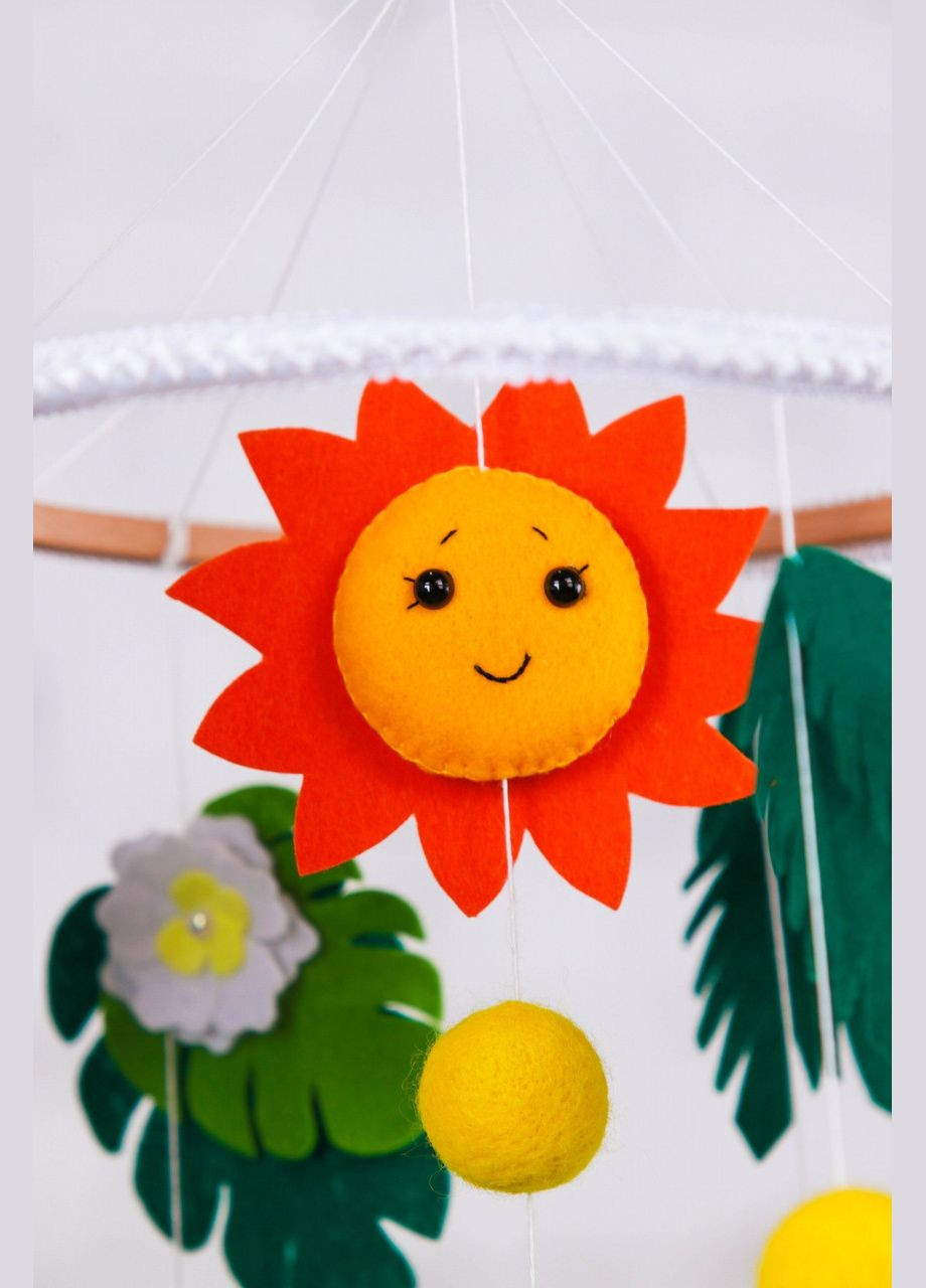 Детский музыкальный мобиль на кроватку для младенцев WooolyWool «Сафари» с 35 мелодиями (М007) No Brand (342757929)