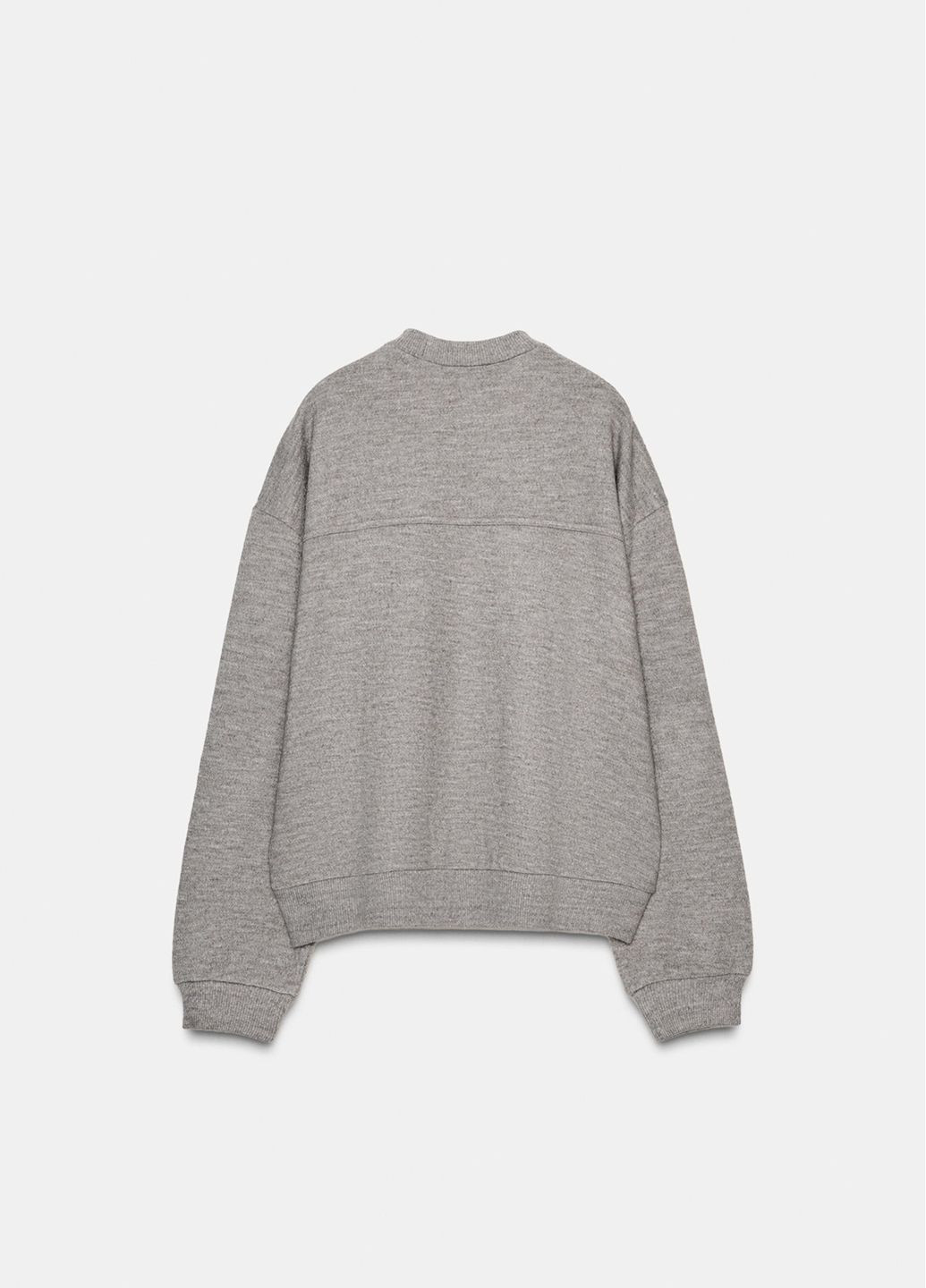 Серо-коричневый свитшот Zara однотонный (367107526)