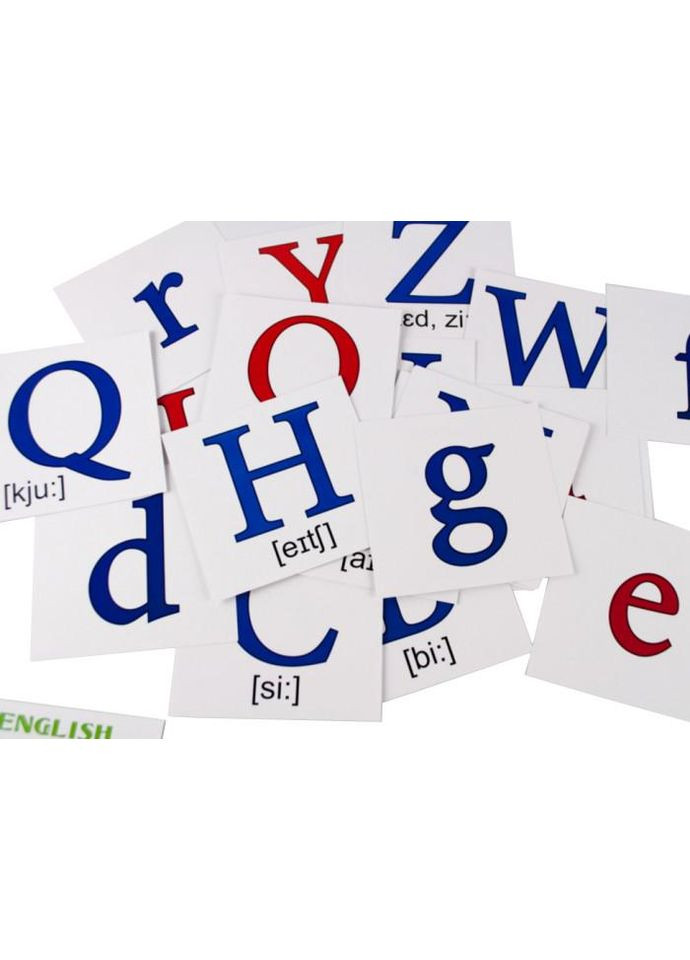 Розвиваючі картки "Англійський алфавіт" (110х110 мм) 101 693 англ. мовою Zirka (330605579)