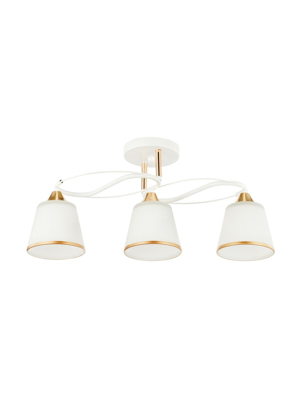 Сучасна люстра на 3 лампи біла/золото (196088/3) Valeso (337512882)