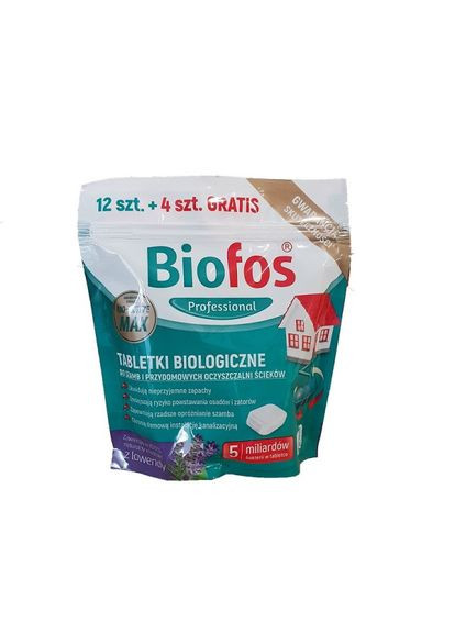 Таблетки для септиков и выгребных ям Professional лаванда с пробиотиком, 16 шт. (025835) Biofos (282847711)