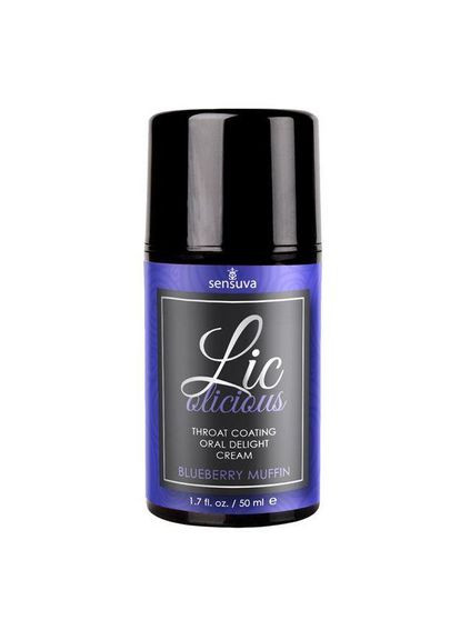 Гель для минета Lic-o-licious Blueberry Muffin (50 мл), маслянистый, без сахара Sensuva (303877784)
