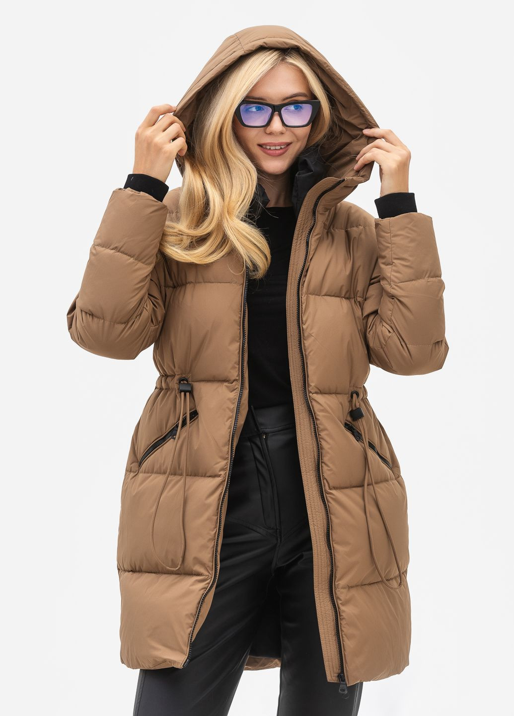 Темно-бежевий зимній Пуховик Nortfolk
