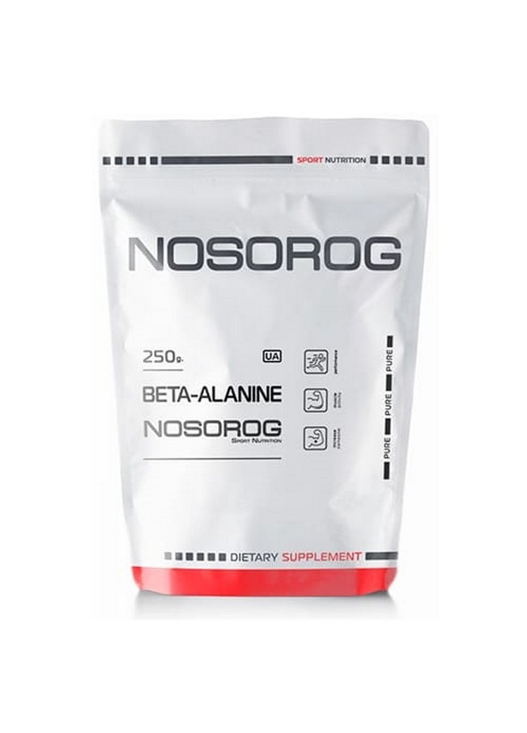 Амінокислота Beta-Alanine, 250 грам Nosorog Nutrition (293338623)