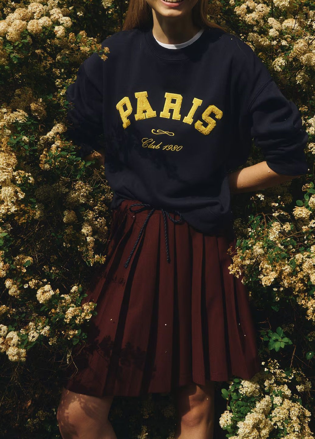 Темно-синий свитшот H&M надпись (354648286)