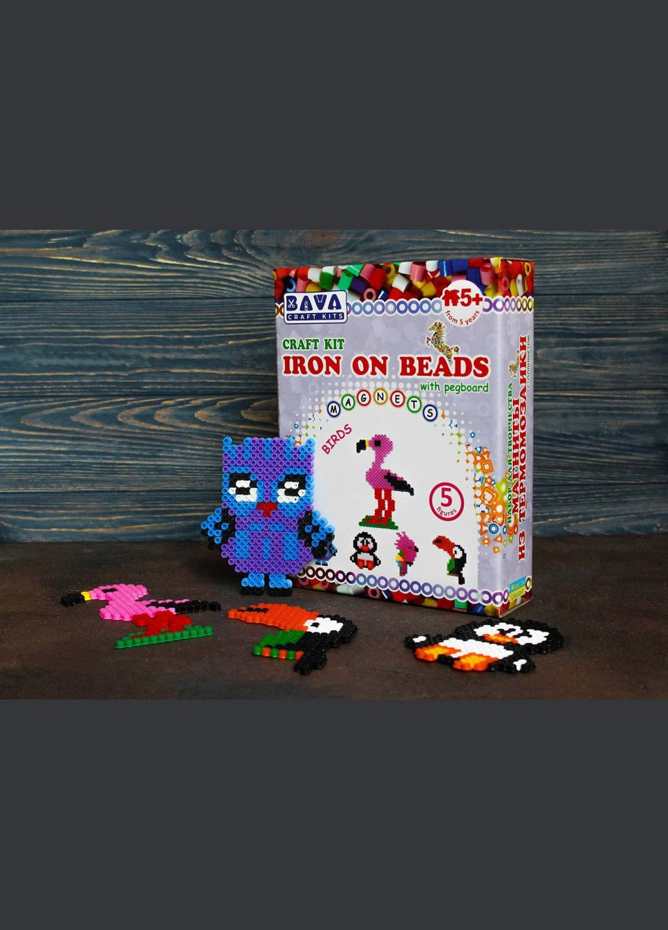 Магниты из термомозаики "Птицы" (TM005) набор для творчества УМНЯШКА (304411569)