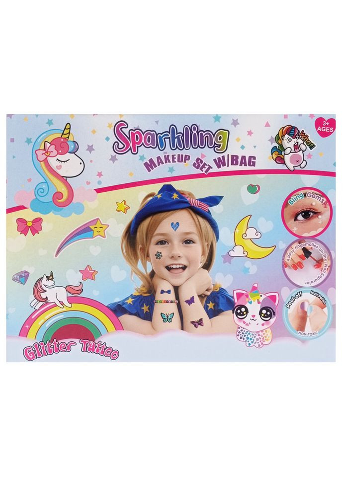 Детский набор косметики для девочек 2 лака помада блеск обруч для волос косметика для игр Bambi (368756487)