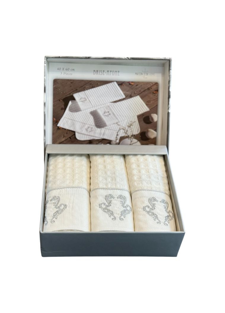 Набір рушників Brise Apone Ecru вафельні 40-60 см кремовий Maison D'or кремовий