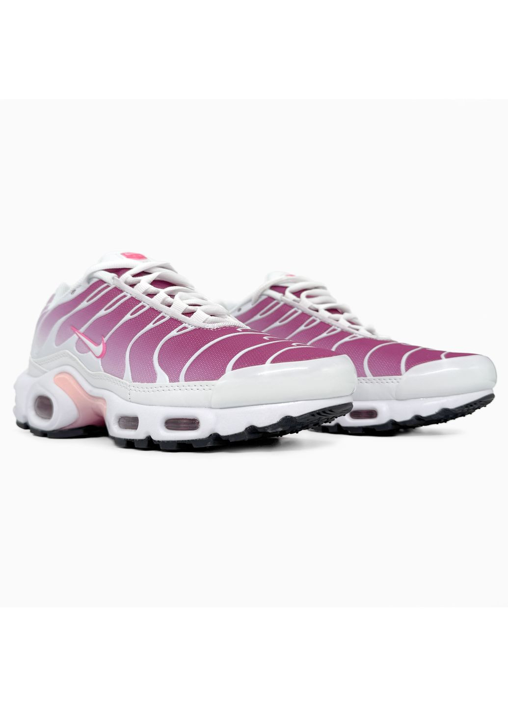 Розовые демисезонные кроссовки мужские nike air max tn plus white / pink найк аир макс тн плюс No Brand