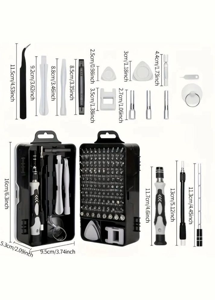 Набір міні прецизійних викруток та біт для ремонту електроніки 115 в 1 No Brand (327408942)