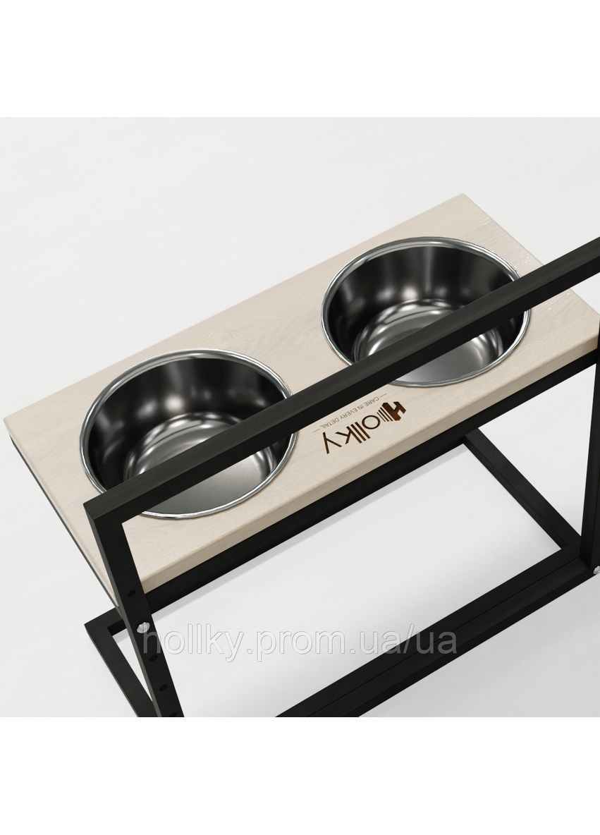 Миски на регулируемой подставке для больших собак Flex L (2×1.8 л) FL-502850-BLWH Hollky (365652711)