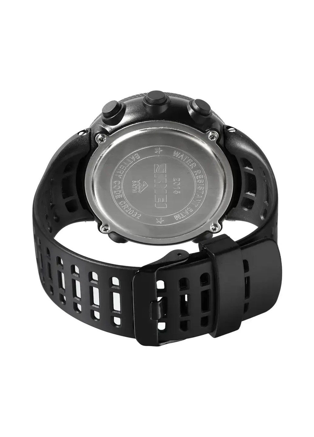 Чоловічий спортивний годинник 2015 (Чорний з чорним циферблатом) Skmei (332635053)