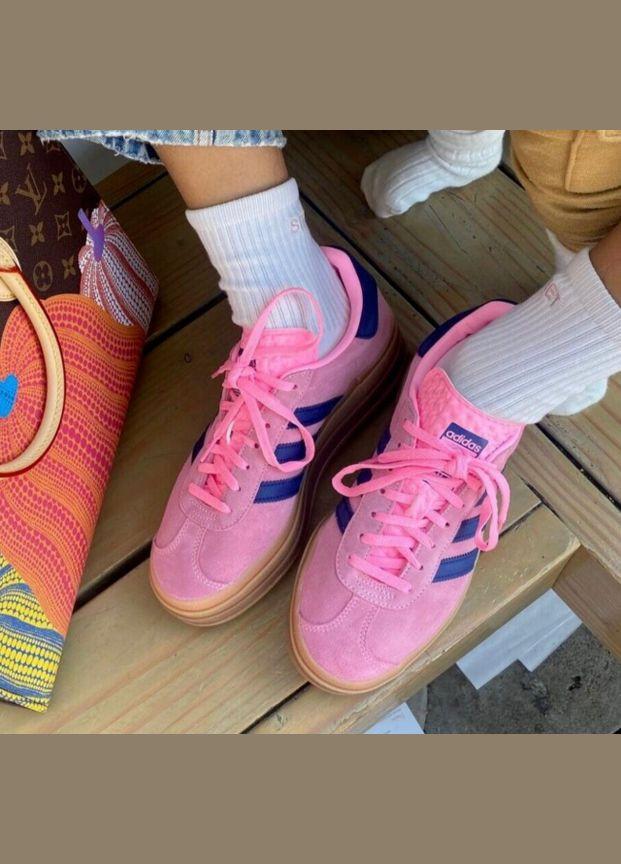 Рожеві кросівки gazelle platform bold pink glow — h06122 No Brand