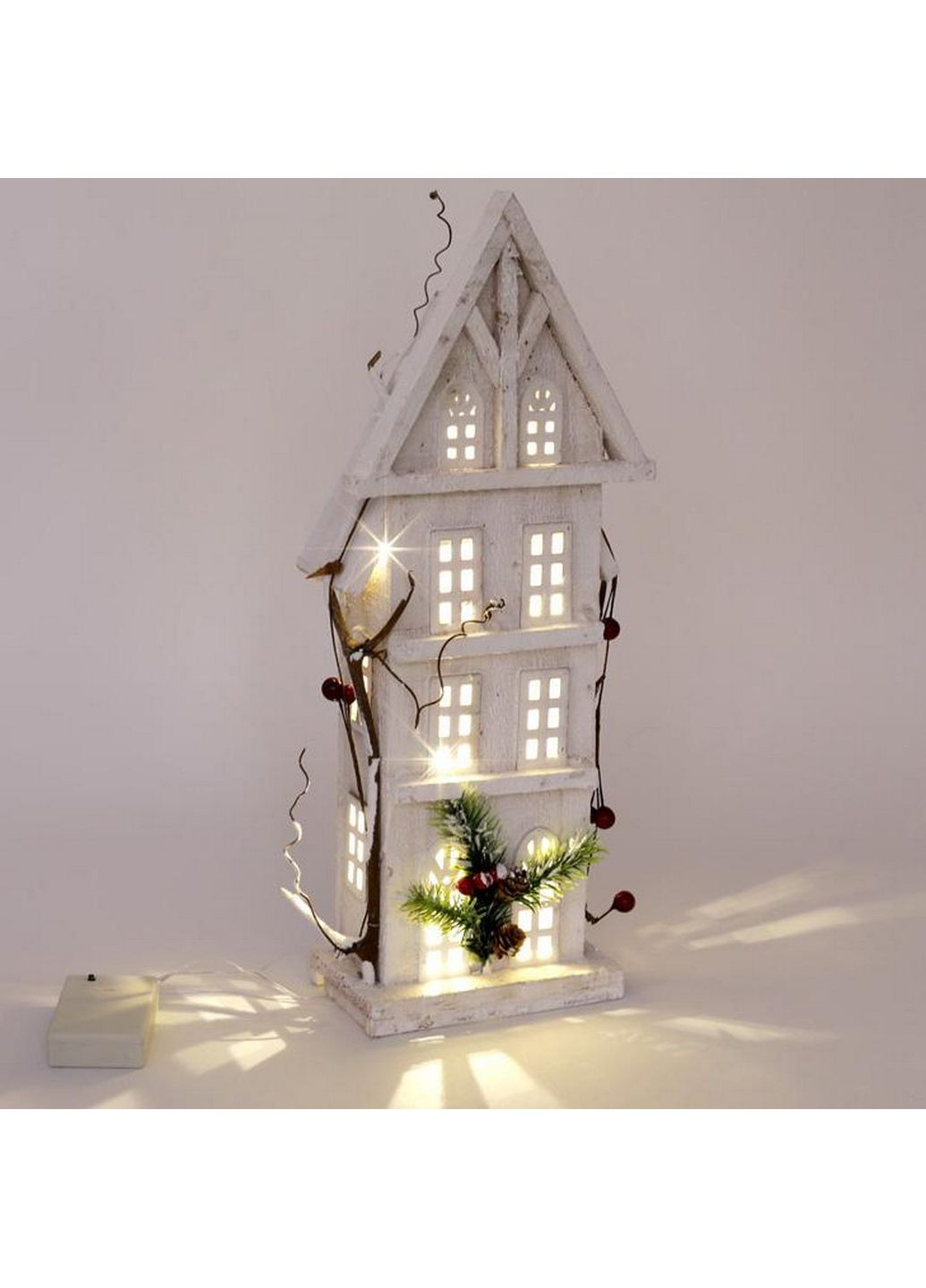 Декор "зимний домик", деревянный с led-подсветкой Bona (282595212)