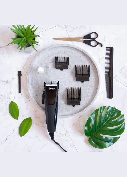 Профессиональная машинка для стрижки волос MG-581 с титановым напылением с насадками 25 Вт Magio (306447707)