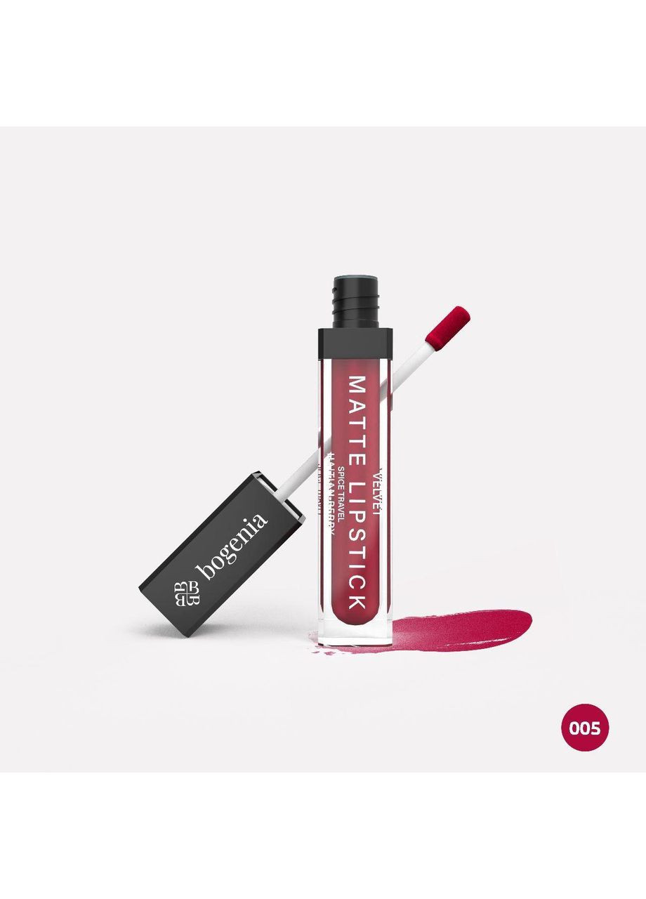 Помада жидкая для губ Liquid Matte Lipstick Spice Travel BG720 №005 Haitian Berry, 8 мл Bogenia (330762358)