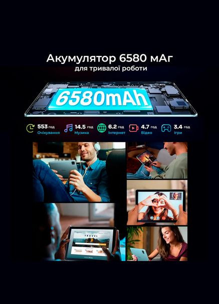Планшет Pad 70 4/128GB Wi-Fi Sky Blue Oscal (316461072)