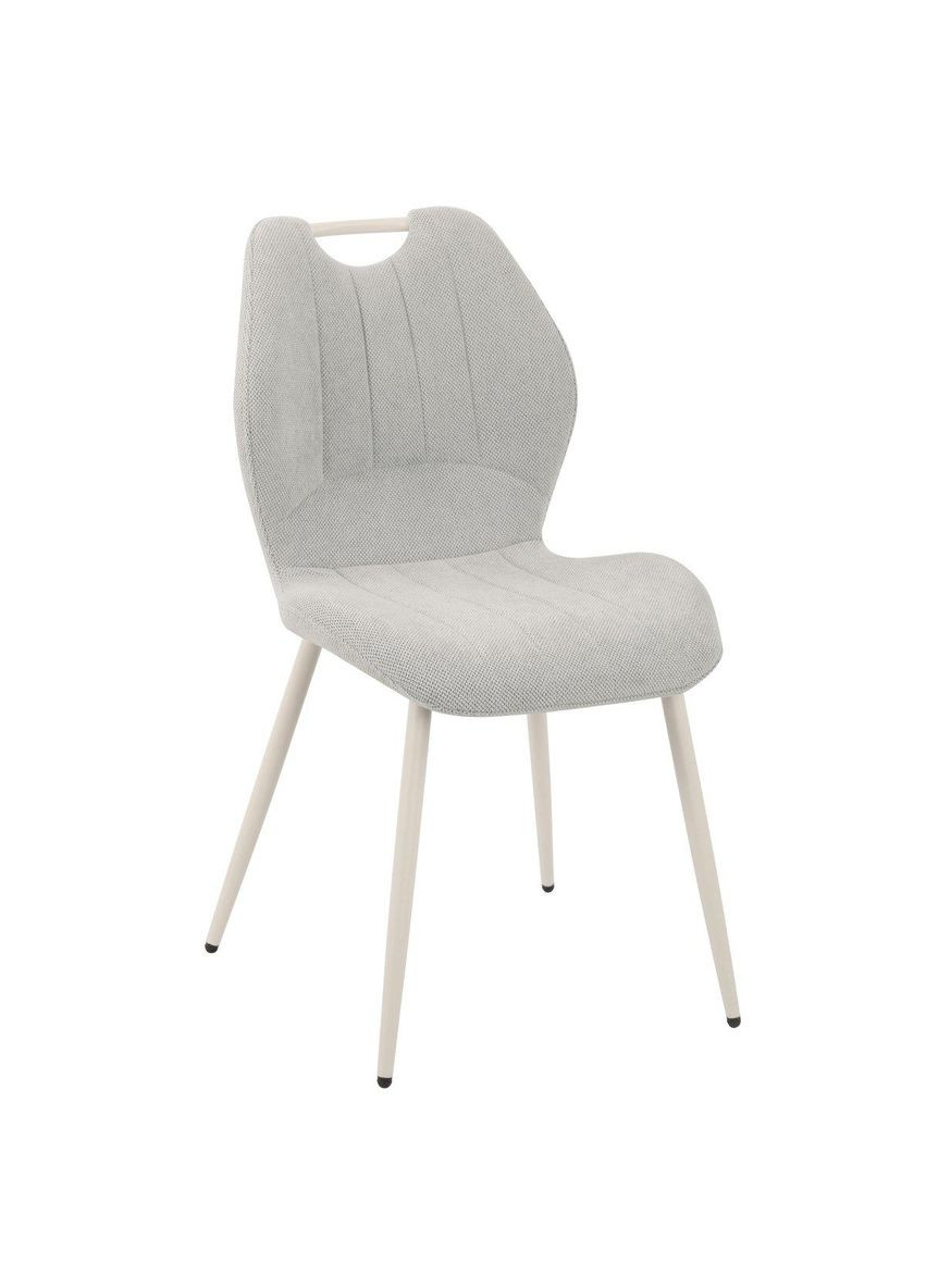 Стілець RICK білий метал/світло-сірий тк. Intarsio (365461347)