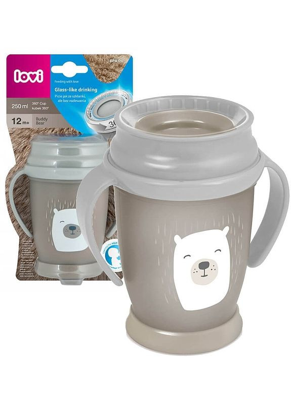 Кружка-непроливайка "360", от 12 месяцев Buddy Bear Junior 250ml (2-816188) Lovi (369797021)