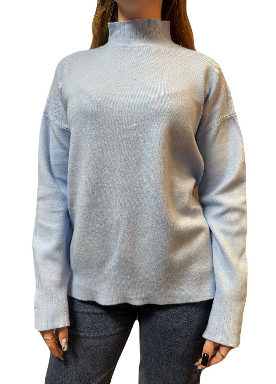 Голубой зимний свитер Glam Panic