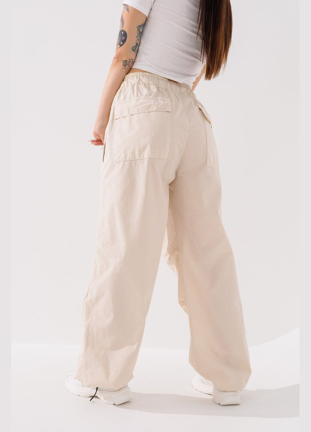 Штаны прямые однотонные женские 2900 Светло-бежевый (2000990665546D) shop (2000990665546) Zeo Basic Прямі (315987732)