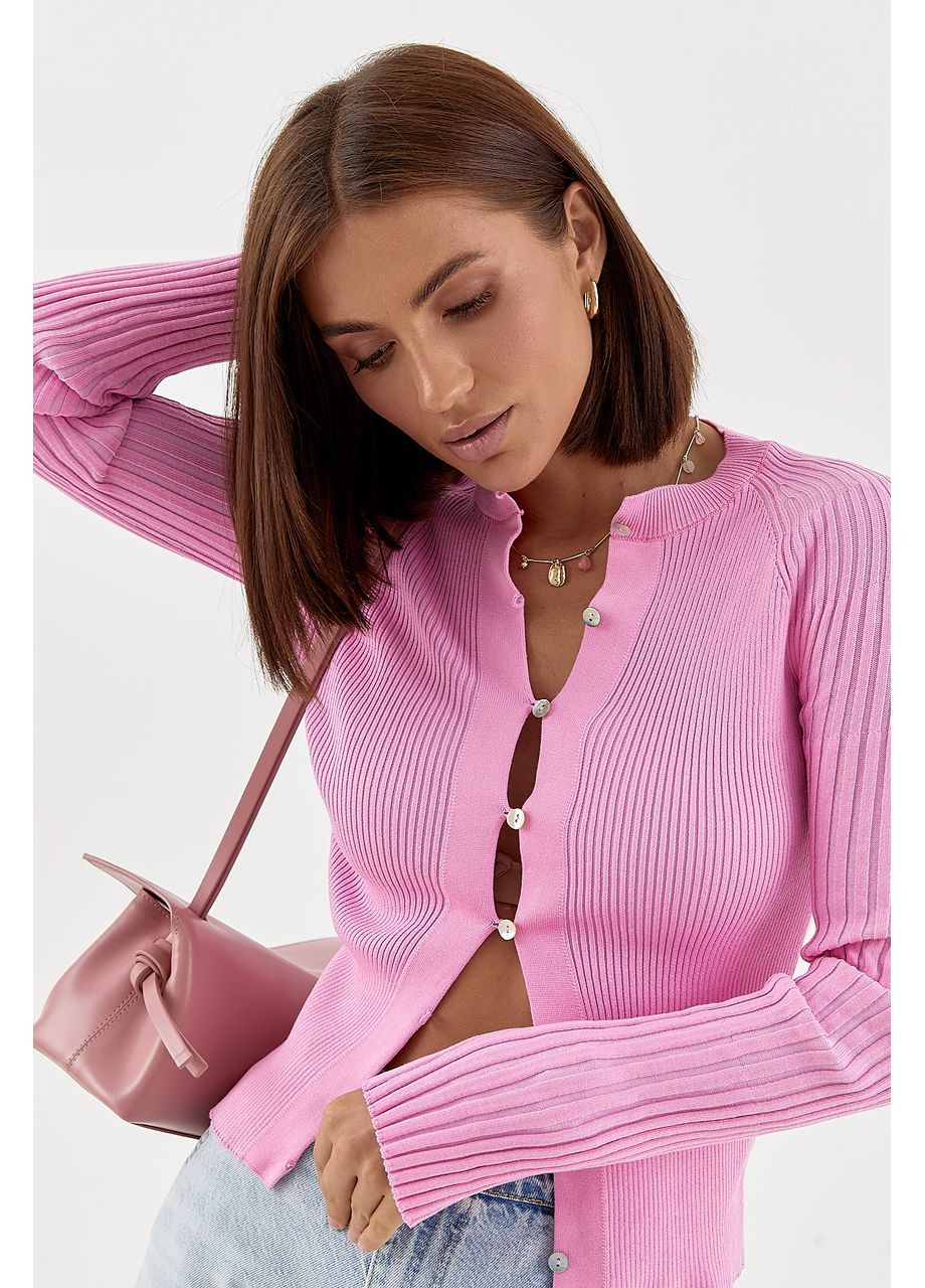 Розовый демисезонный кардиган Lurex