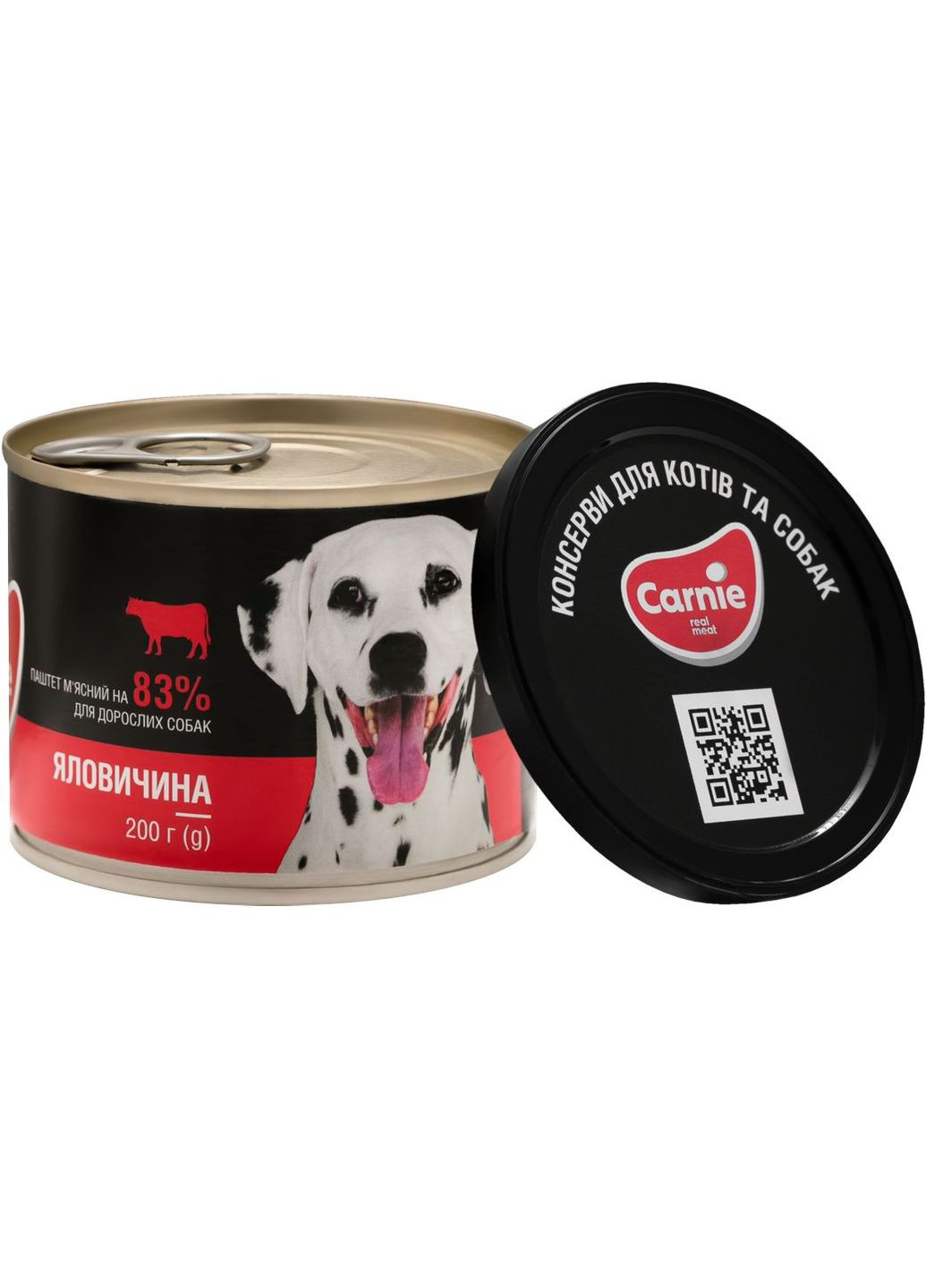 Упаковка вологого корму для собак паштет з яловичини 200 г (4820255190198) Carnie (279561817)