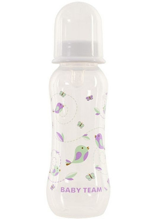 Пляшечка для годування із силіконовою соскою, 250 мл, біла 250ml (1237084-31104321) Baby Team (365800583)