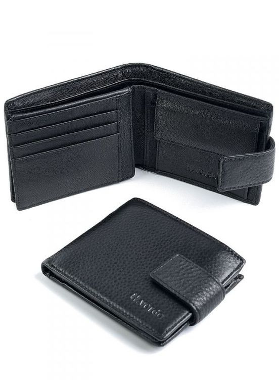 Мужское кожаное портмоне черное No Brand (295377040)