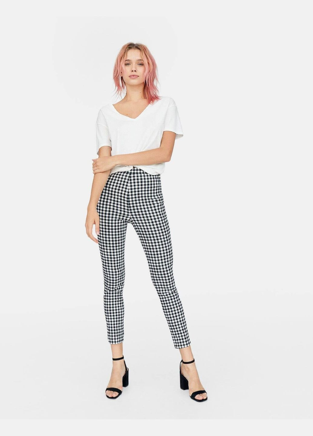 Штани демісезон,білий-чорний, Stradivarius (256668200)