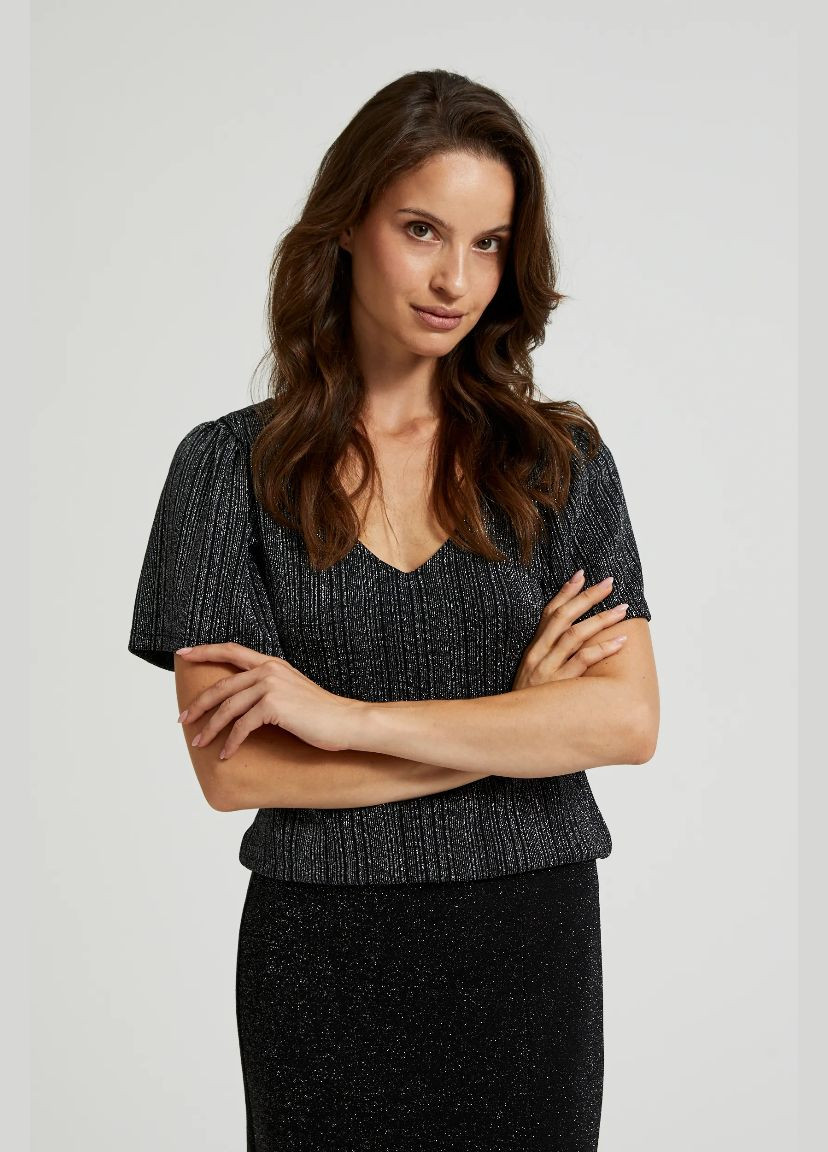 Срібляста блузка жіноча Moodo